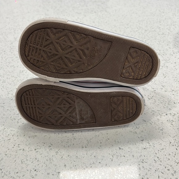 Converse Pink All Star High Tops with Glitter Stars size 8 - Picture 8 of 8